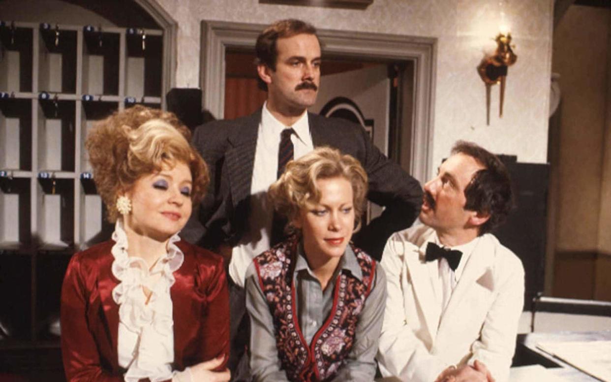 The original Fawlty Towers cast - BBC/PA