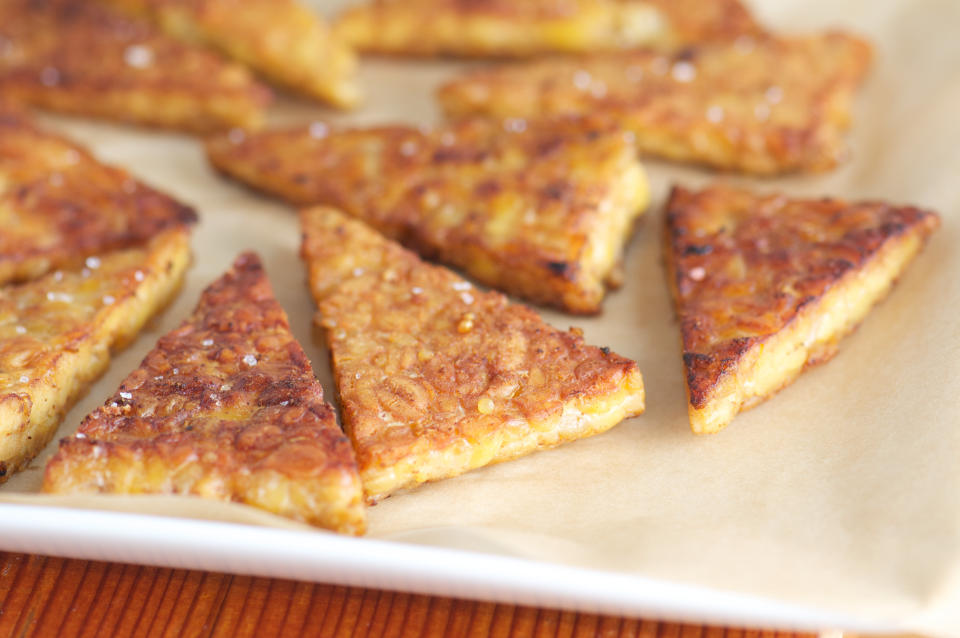 Tempeh is just fermented soybean, and&nbsp;it's <a href="http://www.cookinglight.com/eating-smart/nutrition-101/probiotic-foods#tempeh-probiotics" target="_blank">got the probiotics you're looking for.</a> It's also a great source of protein.