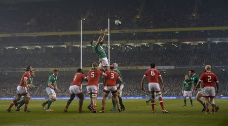 Rugby Union - Ireland v Canada - 2016 Guinness Series - Aviva Stadium, Dublin, Republic of Ireland - 12/11/16 Ireland's Billy Holland receives the ball from a lineout Reuters / Clodagh Kilcoyne