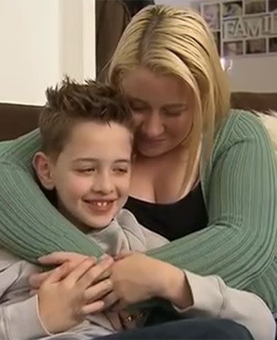 Ethan and his mum Jodie. Source: 7News