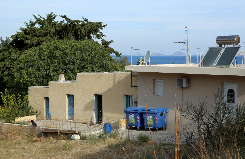 A view of the property in Kos, Greece, as officers from South Yorkshire Police continue excavations in relation to the missing toddler Ben Needham.