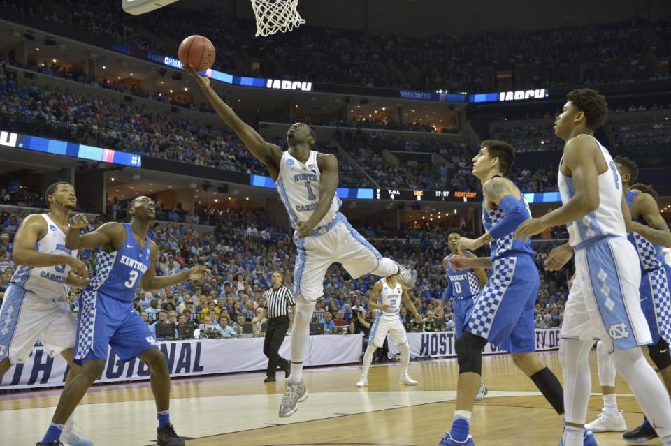 The South Regional final between North Carolina and Kentucky was a rematch of a regular season classic. (AP)