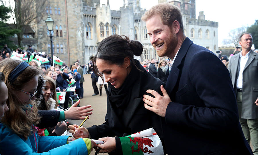 Meghan Markle breaks royal protocol — twice! — during Cardiff visit with Prince Harry