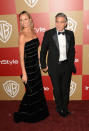 George Clooney and Stacy Keibler attend the 14th Annual Warner Bros. And InStyle Golden Globe Awards After Party held at the Oasis Courtyard at the Beverly Hilton Hotel on January 13, 2013 in Beverly Hills, California.