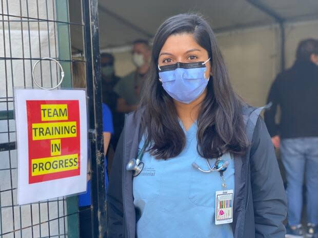 Dr. Alia Dharamsi, a staff emergency physician and the lead for UHN emergency department's in-situ simulation program, says simulations have played a huge role in preparing health-care workers throughout the pandemic.