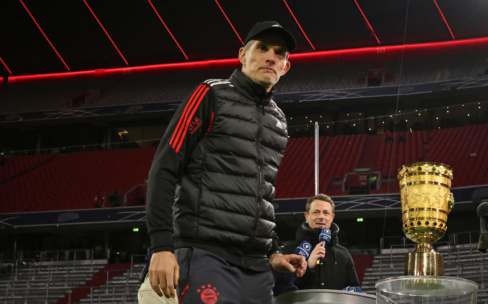 Tuchel und der DFB-Pokal: Der erste von drei Titeln ist bereits verloren. (Bild: Stefan Matzke - sampics/Getty Images)