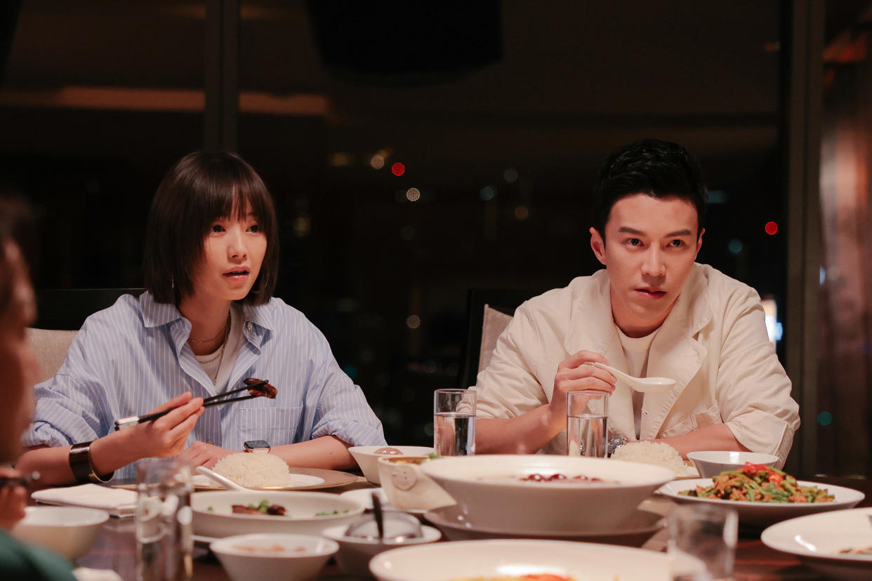 Lawrence Wong and Cya Liu in Reunion Dinner. (Photo: Golden Village Pictures)
