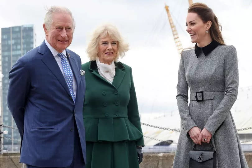 King Charles, Queen Camilla and The Princess of Wales Kate Middleton