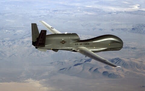Photo of a US Air Force RQ-4 Global Hawk drone, similar to the RQ-4D variant purchased by Nato. - Credit: AFP