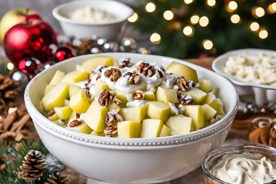 Ensalada de manzana navideña