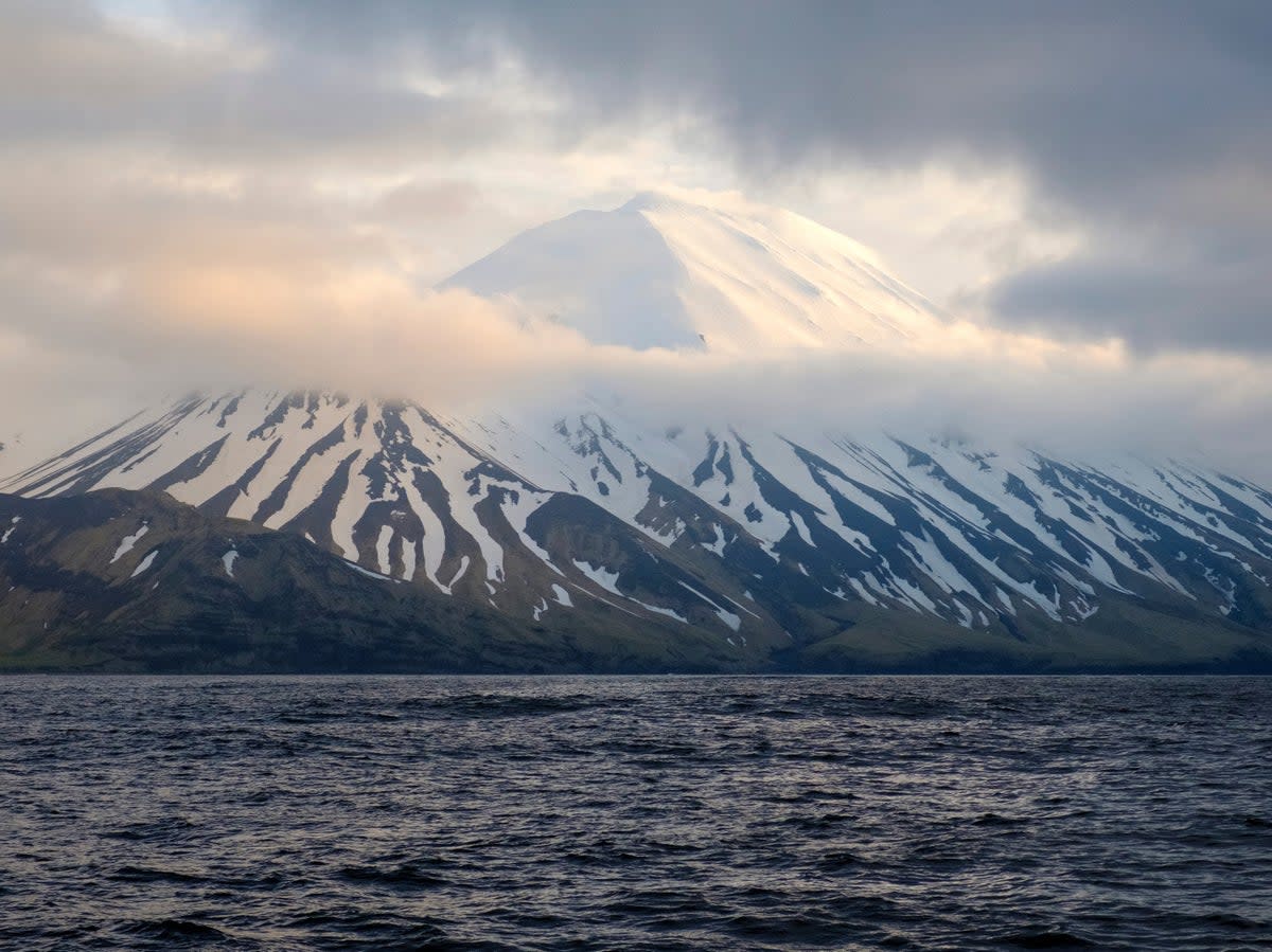 The Tanaga Volcano near Adak in Alaska (Alaska Volcano Observatory/US Geological Survey/AP)