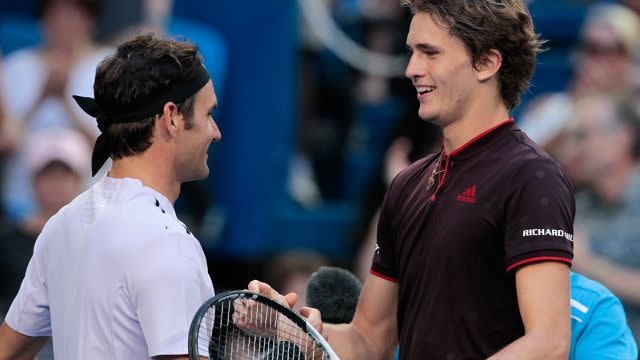 Federer and Zverev. Image: Getty