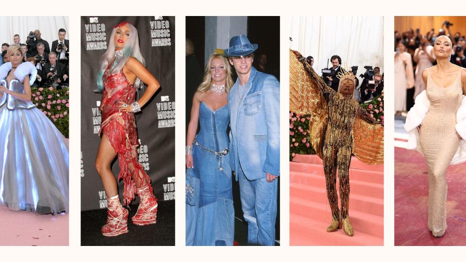 <p> <strong>When it comes to delivering a jaw-dropping fashion statement on the red carpet, you can count on these celebrities. Double denim, feathers or latex, they've worn it all.</strong> </p> <p> When we think of the red carpet, stunning floor-length gowns and sharp suits immediately spring to mind. However, when it comes to the more outrageous outfits, there is a group of specific celebs like Lady Gaga, Billy Porter and Kim Kardashian who we can count on to push the boundaries of red-carpet attire. </p> <p> These outfits are the most surprising (and outrageous) looks we've seen on the red carpet through the years. </p>