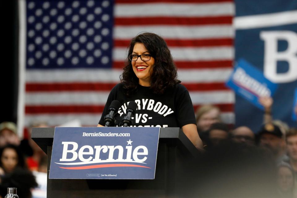 Representative Rashida Tlaib seen October 27, 2019.  / Credit: JEFF KOWALSKY/AFP via Getty Images