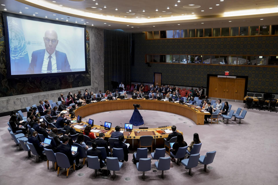 Ilhyeok Kim, a North Korean defector, speaks during a meeting of the United Nations Security Council to discuss the situation in the Democratic People's Republic of Korea, Thursday, Aug. 17, 2023, at United Nations headquarters. (AP Photo/John Minchillo)