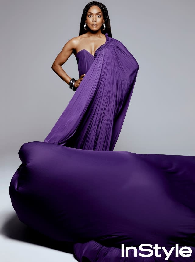 Angela Bassett for InStyle’s February 2022 issue - Credit: photographed by ANTHONY MAULE.