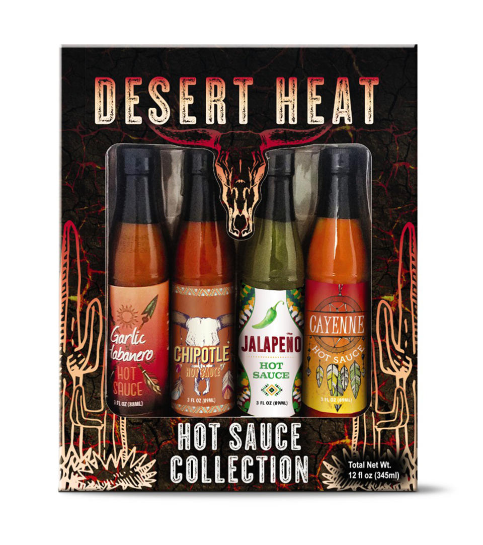 Know someone who likes their food hot? This hot sauce set is right up their alley. (Aldi)