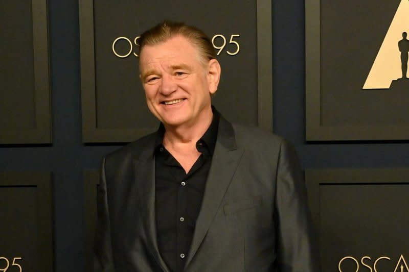 Brendan Gleeson attends the 95th annual Oscars nominees luncheon at the Beverly Hilton in California on February 13, 2023. The actor turns 69 on March 29. File Photo by Jim Ruymen/UPI