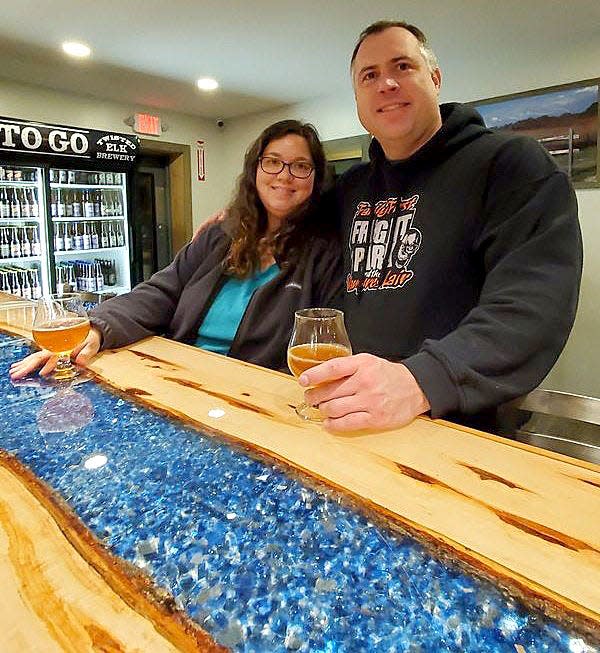 Brad & Michelle Nuce, co-owners of the Twisted Elk Brewery at 10139 West Lake Road in Lake City, opened in winter 2021.