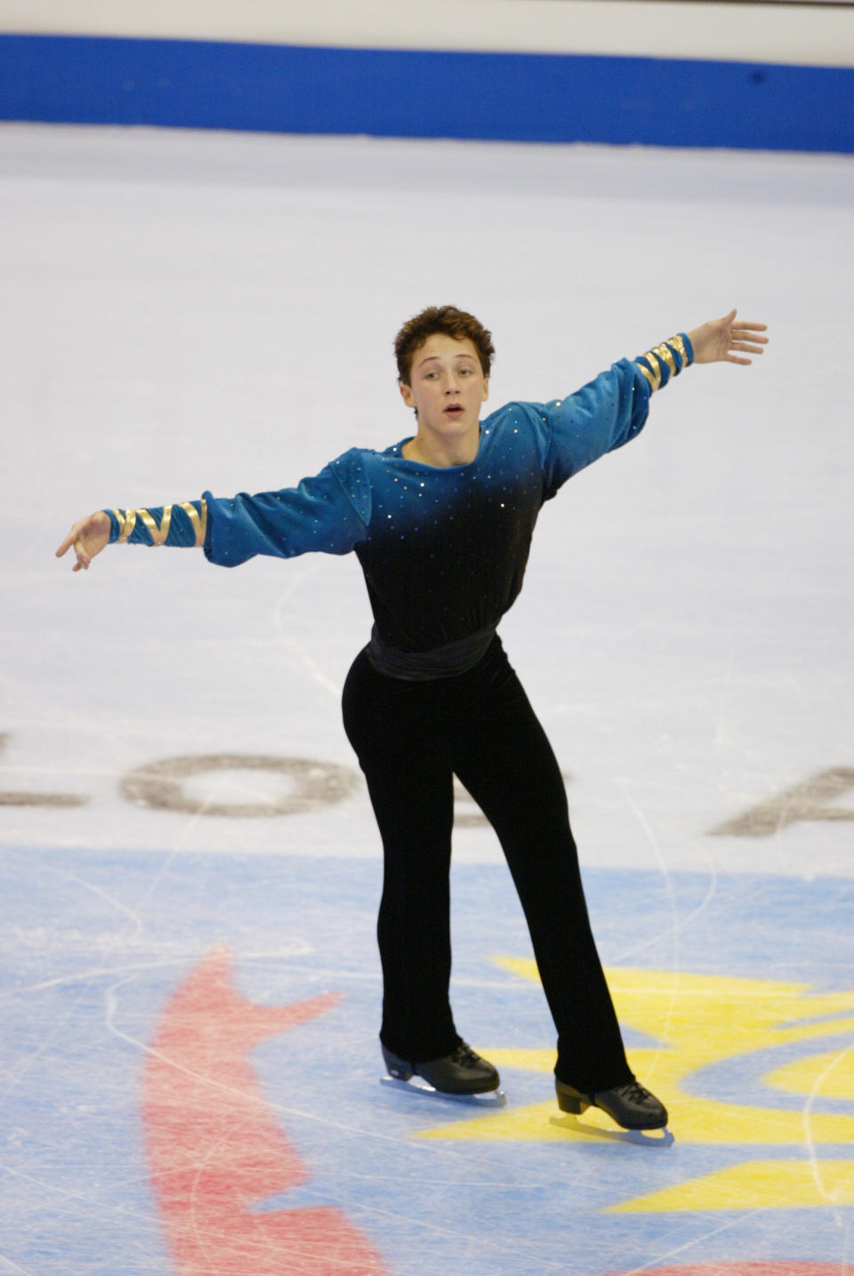 Competing in the men's free program during the State Farm U.S. Figure Skating Championships at the Staples Center in Los Angeles&nbsp;on Jan. 10, 2002.