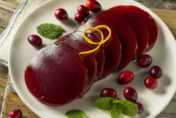 Sweet Canned Cranberry Sauce for Thanksgiving Dinner; Shutterstock ID 732601789