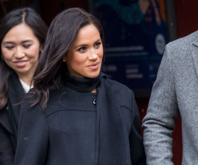 Meghan fotografiada en Bristol, en febrero [Foto: PA]