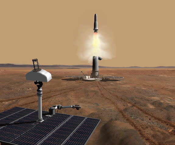 A scoop and scramble Mars sample return mission has long been sought by the scientific community.