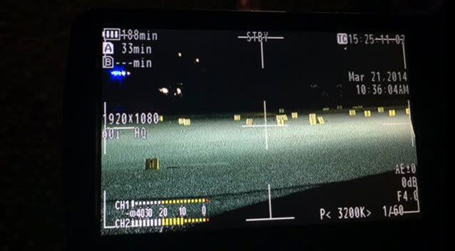 Forensic markings at the Florida crime scene. Source: Christina Carilla/Twitter