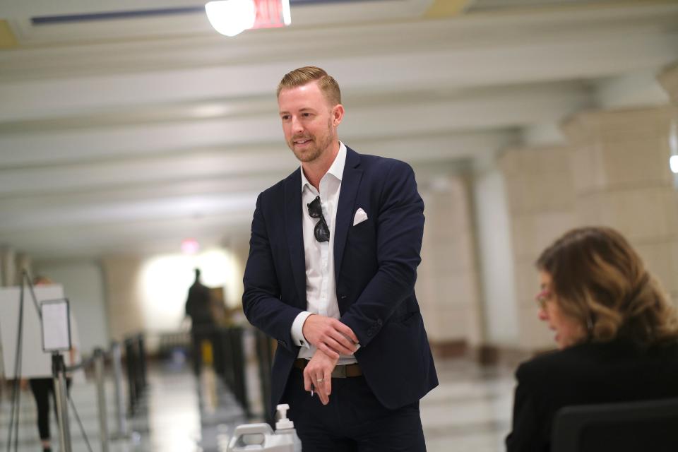 Ryan Walters, a history teacher with political ambitions, touted the Bridge the Gap program as a model for how to start a school voucher program with “minimum staffing requirements and maximum quality control.” Walters later was named Oklahoma's Education Secretary by Gov. Kevin Stitt, and is running for state schools superintendent.