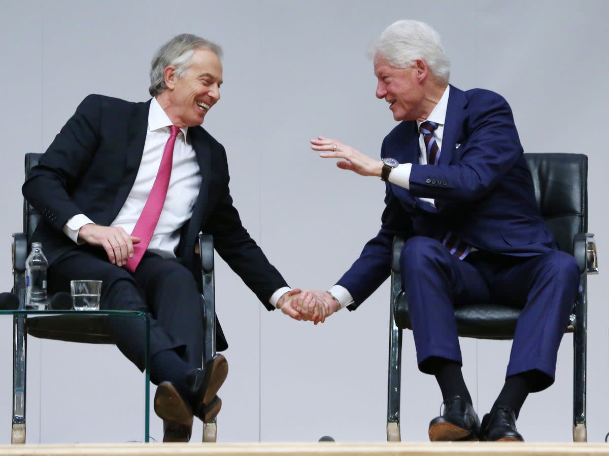 Former PM Tony Blair and Bill Clinton (PA)