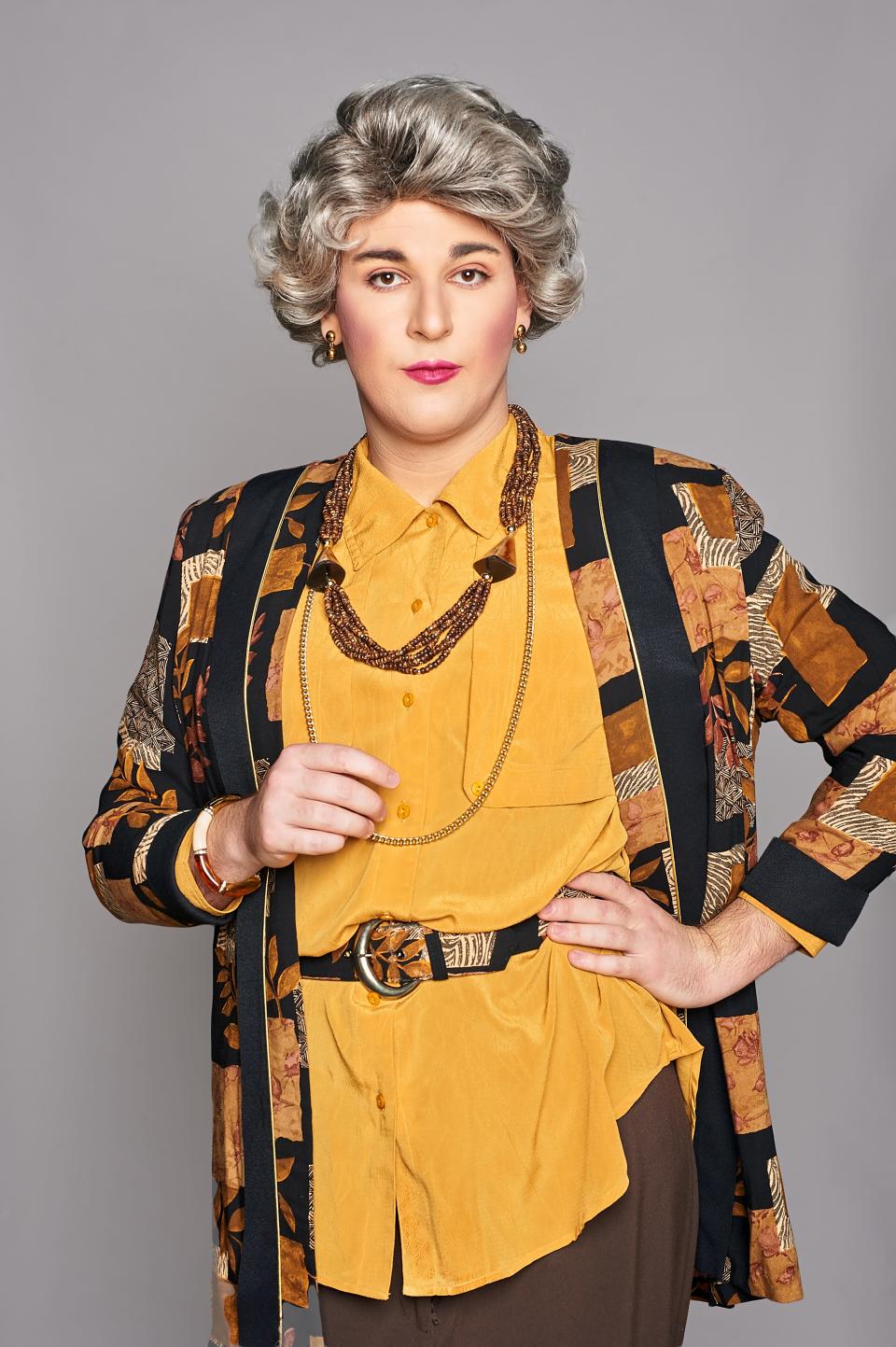 Ryan Bernier plays Dorothy in the touring company of "Golden Girls: The Laughs Continue," coming to the Hanover Theatre.