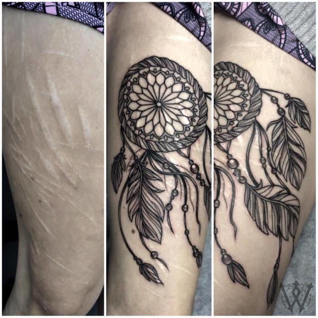 30 Fascinating Thigh Dream Catcher Tattoo Ideas  Trendy Pins