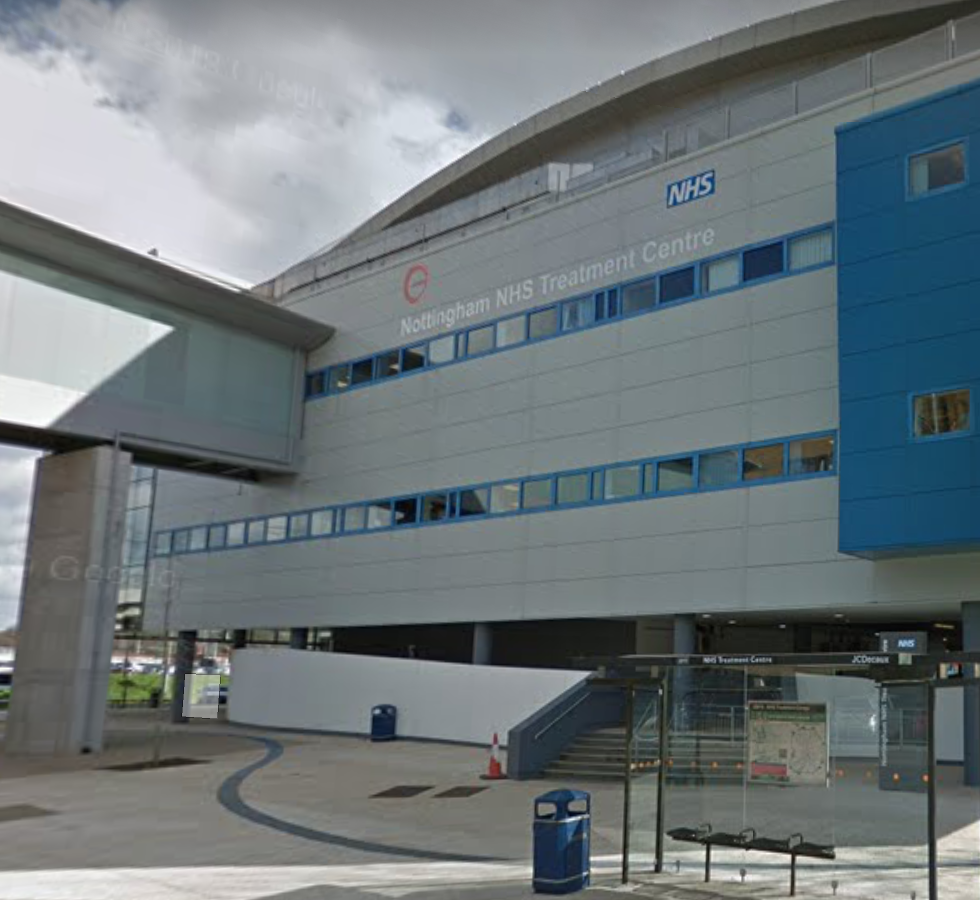 Two men have been arrested in connection with multiple reports of bike thefts at Queen's Medical Centre in Nottingham: Google Maps