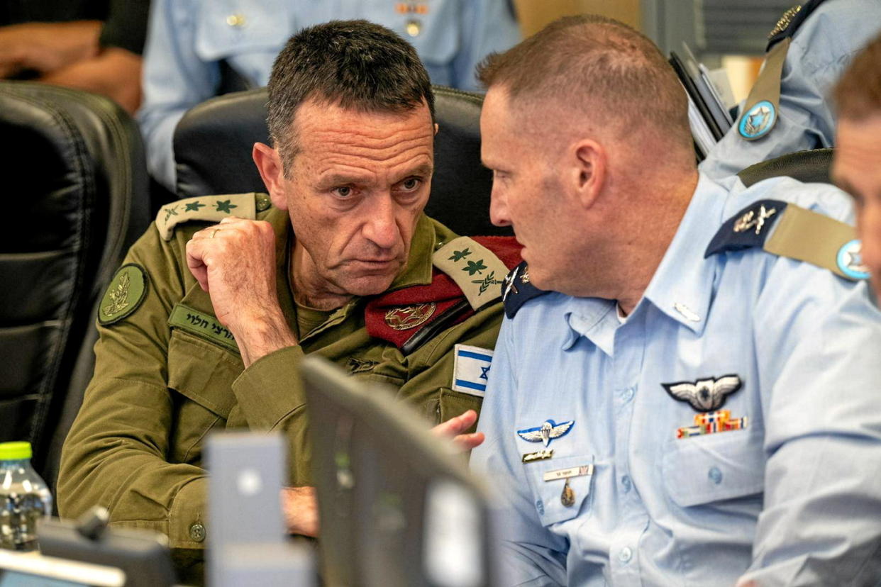 Le chef d’état-major de l’armée, le général Herzi Halevi, a remercié Washington, Londres et Paris pour leur aide pour intercepter les drones et missiles iraniens.  - Credit:IDF/GPO/SIPA / SIPA 