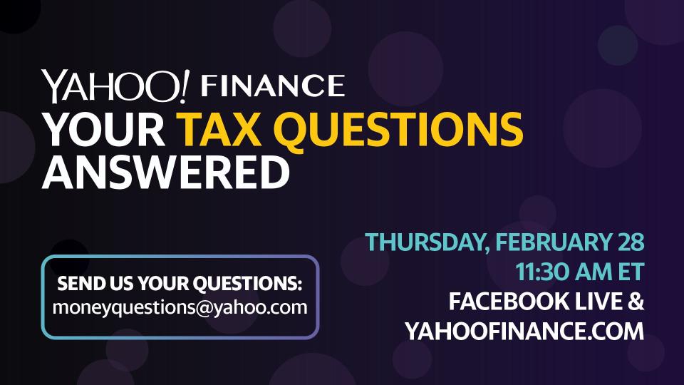 Join us Thursday 2/28 at 11:30 AM EST live to get your tax questions answered.