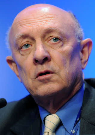 FILE PHOTO: Former director of the U.S. Central Intelligence Agency James Woolsey speaks during a panel discussion at the Conservative Political Action Conference (CPAC) in Washington, U.S., February 12, 2011. REUTERS/Jonathan Ernst/Files