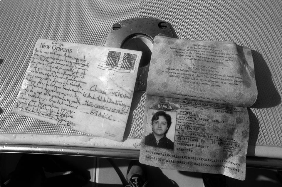 A New Orleans postcard to France and the passport of a young boy are just two of the thousands of pieces of debris floating in the water from the crash of TWA flight 800, July 18, 1996.