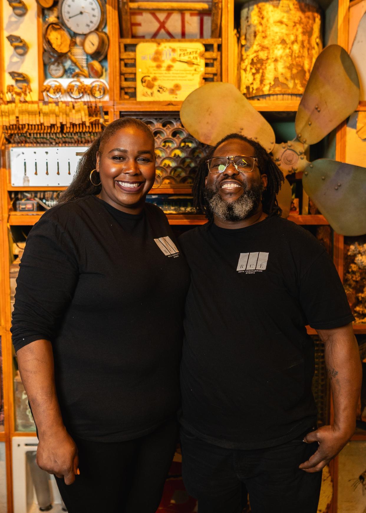 "I'm thankful for DPS," says Executive Chef Reva Constantine, who is shown with her husband, Chef Elijah Smith. Constantine says she discovered her calling thanks to training and nurturing she received as a high student at the Breithaupt Career and Technical Center. Constantine and Mitchell will provide desserts and other dishes prepared by their catering business during the third annual Tyrone E. Winfrey Sr. Hall of Fame Alumni Gale presented by the Detroit Public Schools Community District (DPSCD) Foundation and DPSCD.