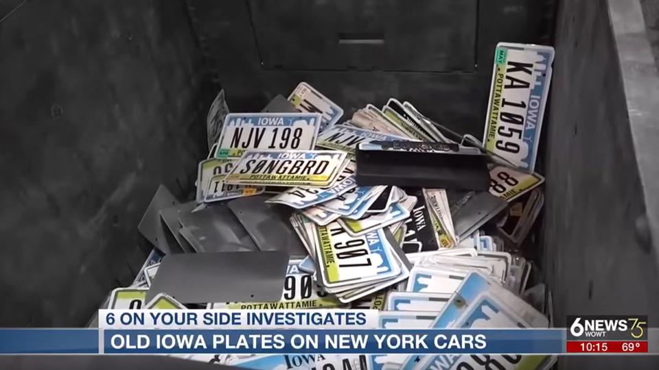 Old Iowa License Plates Are Being Used By Speeders In NYC