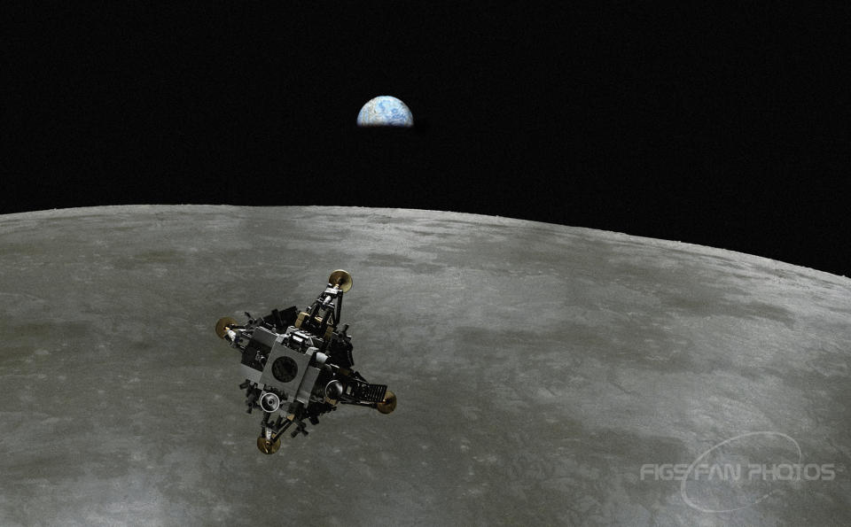 Lampert's photo of the Apollo moon landing, using Lego's Apollo 11 Lunar Lander set (