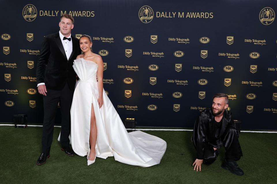 Matt Burton and partner Zoe Warwick at the Dally M.