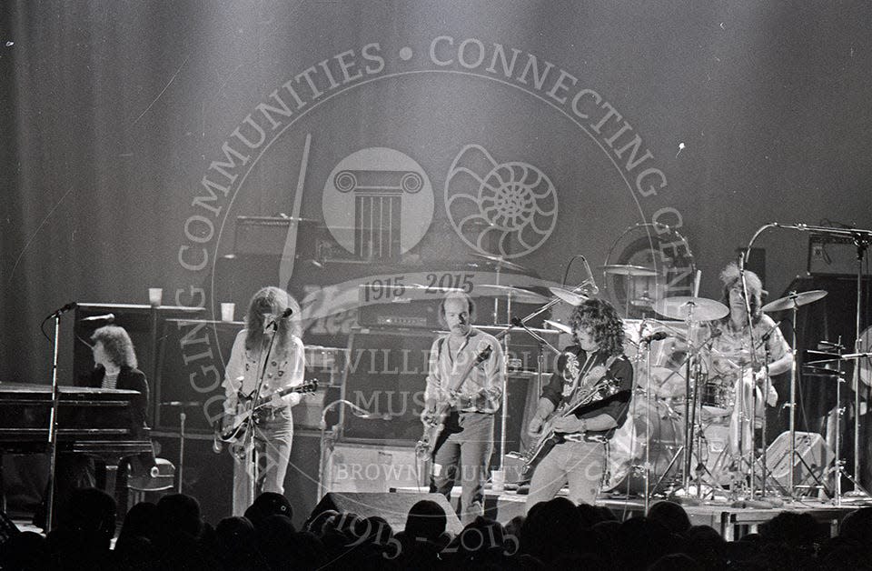 REO Speedwagon performs on Oct. 28, 1976, at Brown County Veterans Memorial Arena in Ashwaubenon. The rock band from Champaign, Illinois, has played an arena show in Green Bay in every decade since the 1970s.