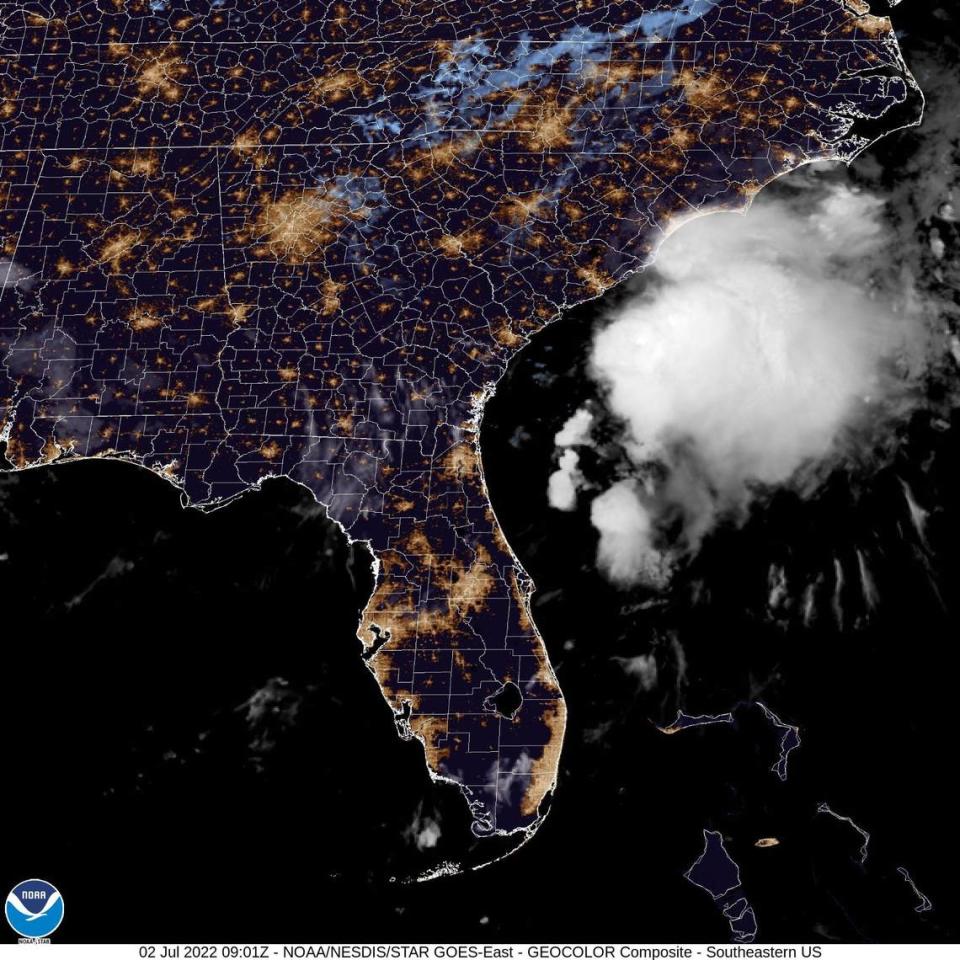 Tropical Storm Colin formed off the coast of South Carolina the morning of Saturday, July 2 and is one of the first storms of the 2022 hurricane season.