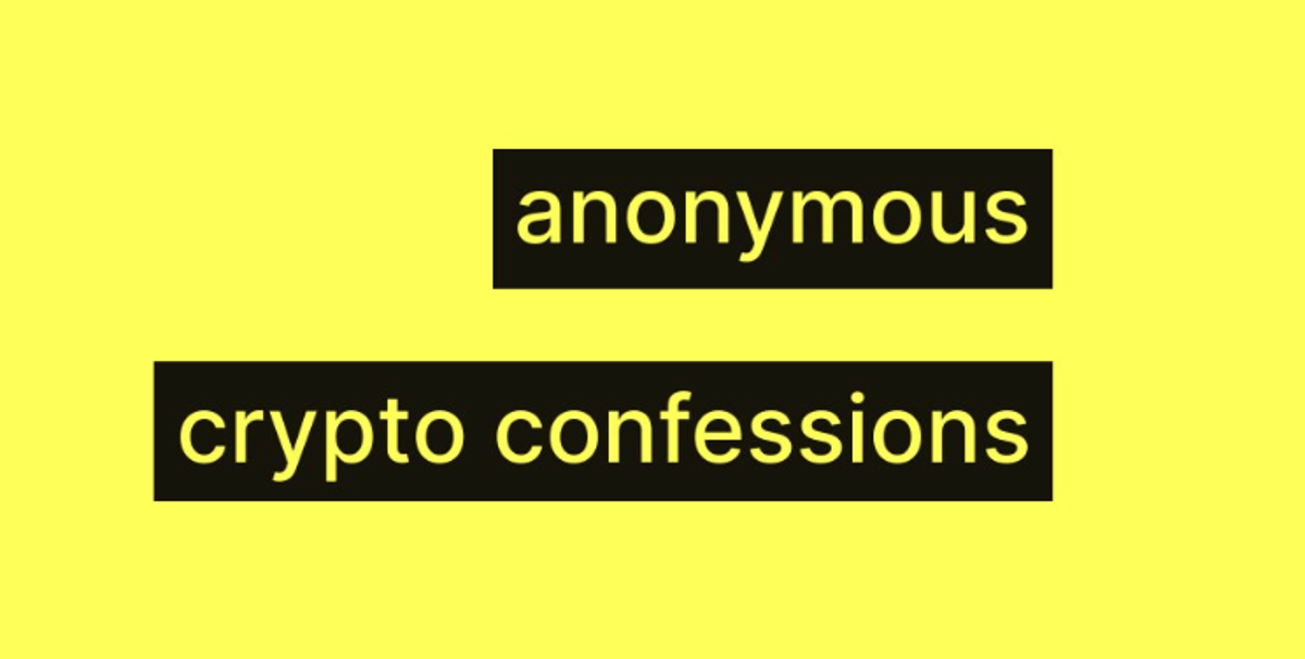 Coinfessions is an anonymous crypto confessional revealing the personal experiences of investors (Twitter/Coinfessions)
