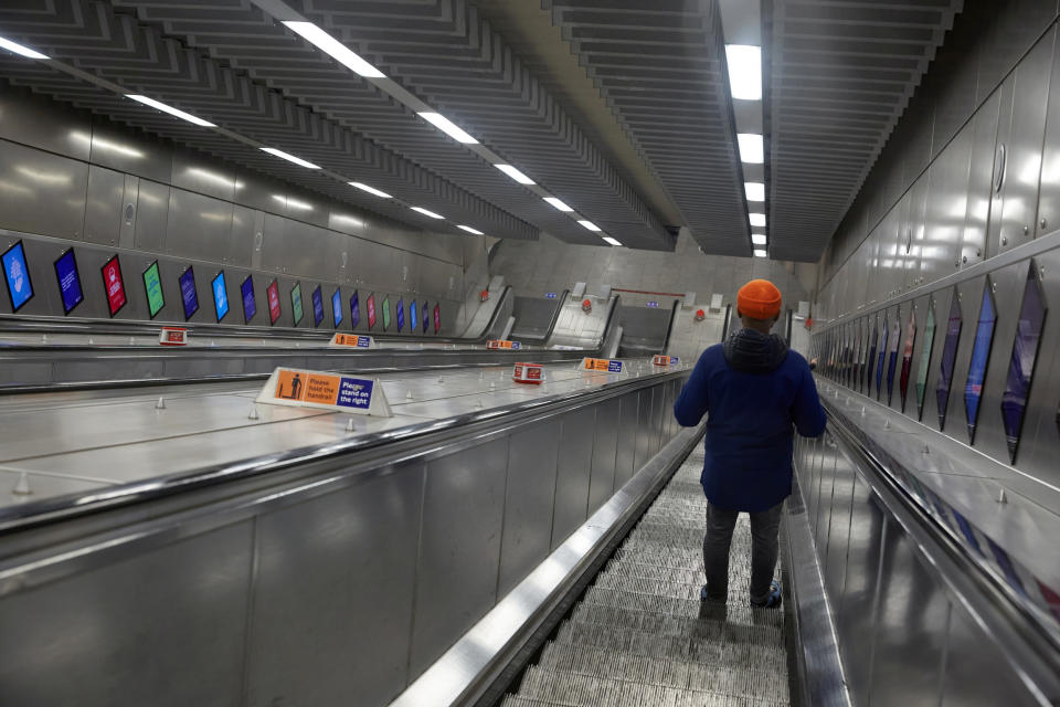 IMAGE: Underground station in London (Alex McBride / Sputnik via AP)