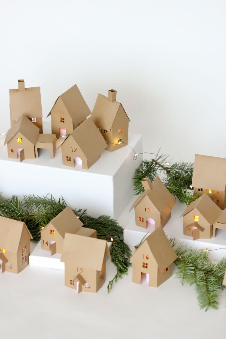 Paper Christmas Village Advent Calendar