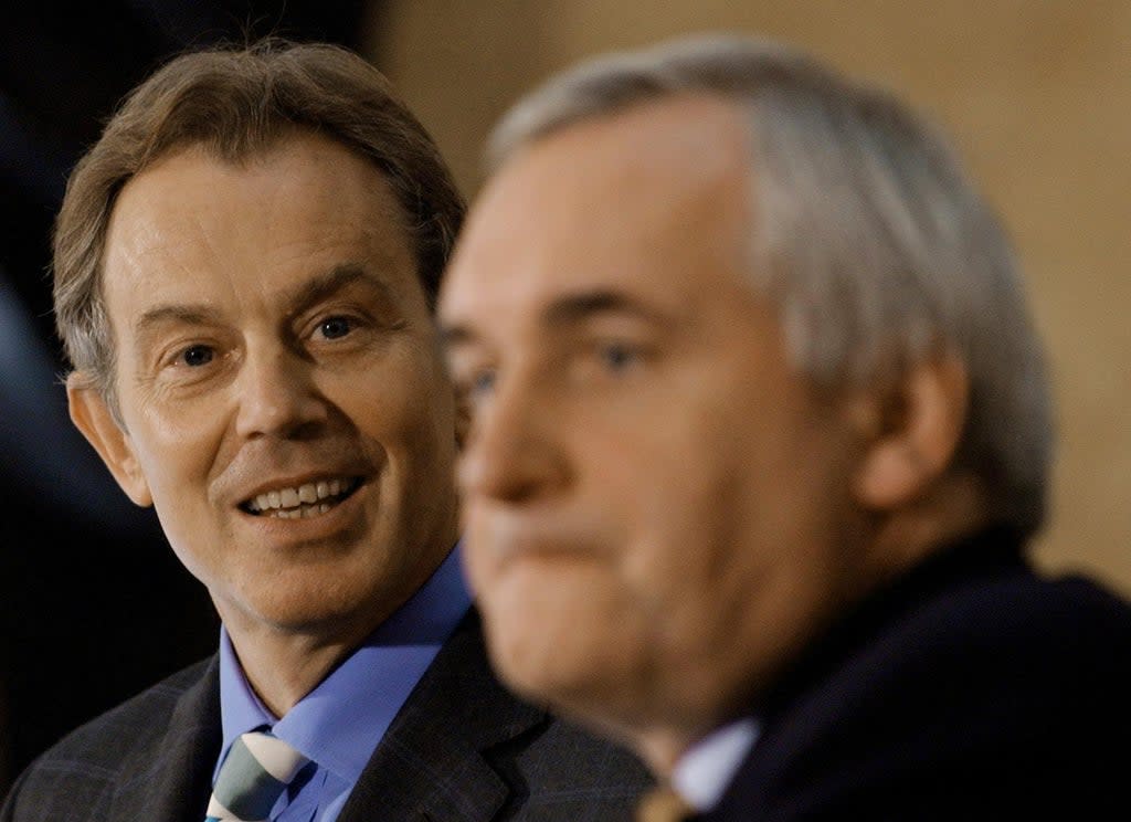 Taoiseach Bertie Ahern, right, and his British counterpart Tony Blair (Stefan Rousseau/PA) (PA Archive)