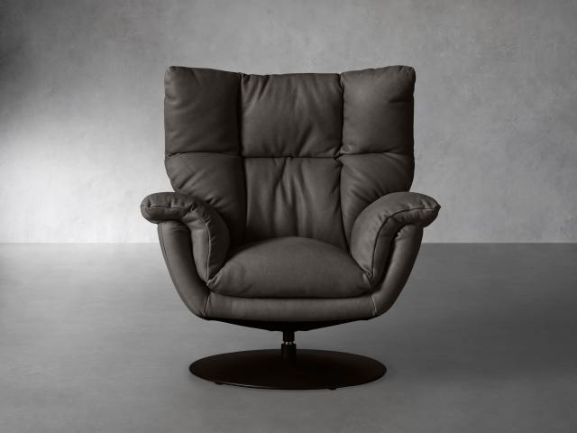 Muir Camel Velvet Swivel Chair by Lawson-Fenning + Reviews