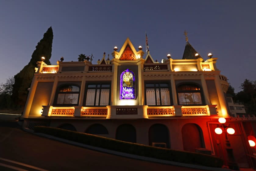 Los Angeles, California-Oct. 28-, 2020-The Magic Castle, a private club that has magic shows and other entertainment, is located at 7001 Franklin Avenue, Hollywood, California. (Carolyn Cole/ Los Angeles Times)