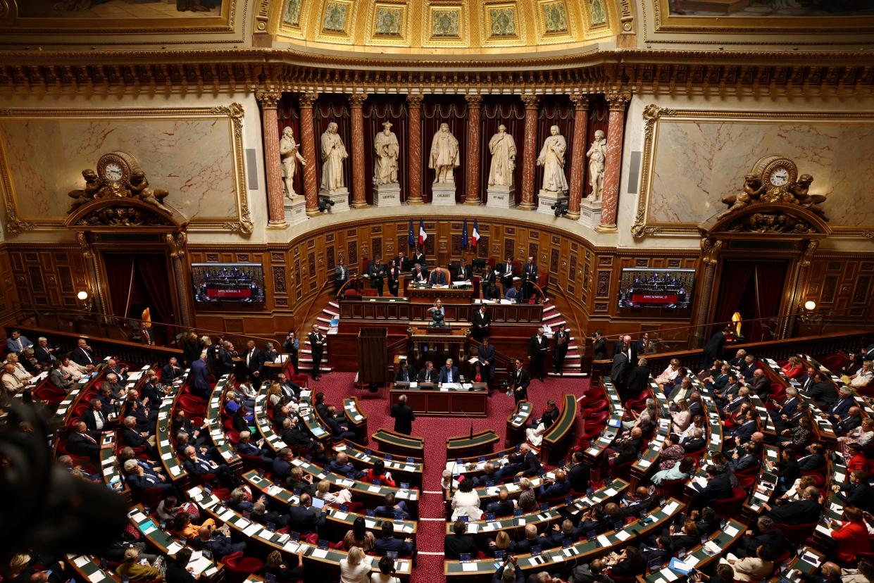 Ecriture inclusive : le Sénat adopte une proposition de loi pour l’interdire (Photo de l’hémicycle en cotobre 2023)